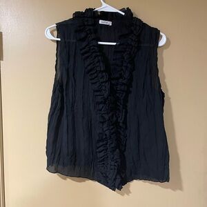 Jaipur Elegant Black Ruffle Blouse